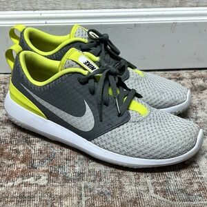Nike Roche G Spikeless Golf Sneakers Youth Boys Size 7Y Smoke Gray Lemon